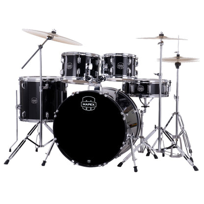 Mapex Acoustic Drum Kits Mapex Comet 5 Piece Hybrid Acoustic Drum Set with Hardware Throne & Cymbals 