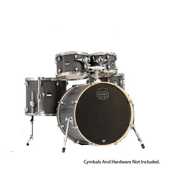 mapex acoustic drum kits mapex ma529sfgw mars series 5pc rock shell pack - smokewood finish