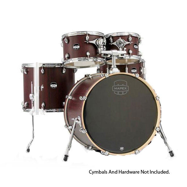 mapex acoustic drum kits mapex ma529sfrw mars series 5 piece acoustic drum set shell pack - bloodwood finish