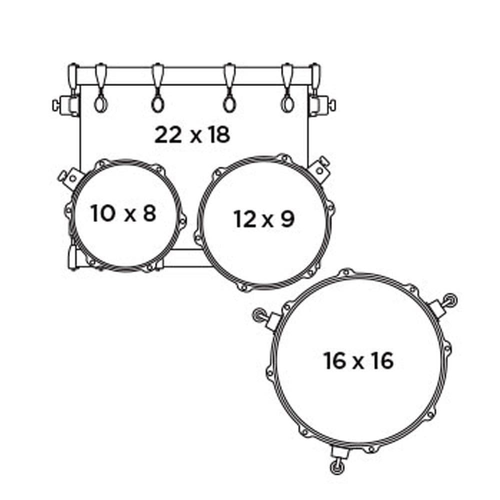 mapex acoustic drum kits mapex sv529x-b-kbf saturn v mh 4-piece shell pack drum kit - satin black maple burl