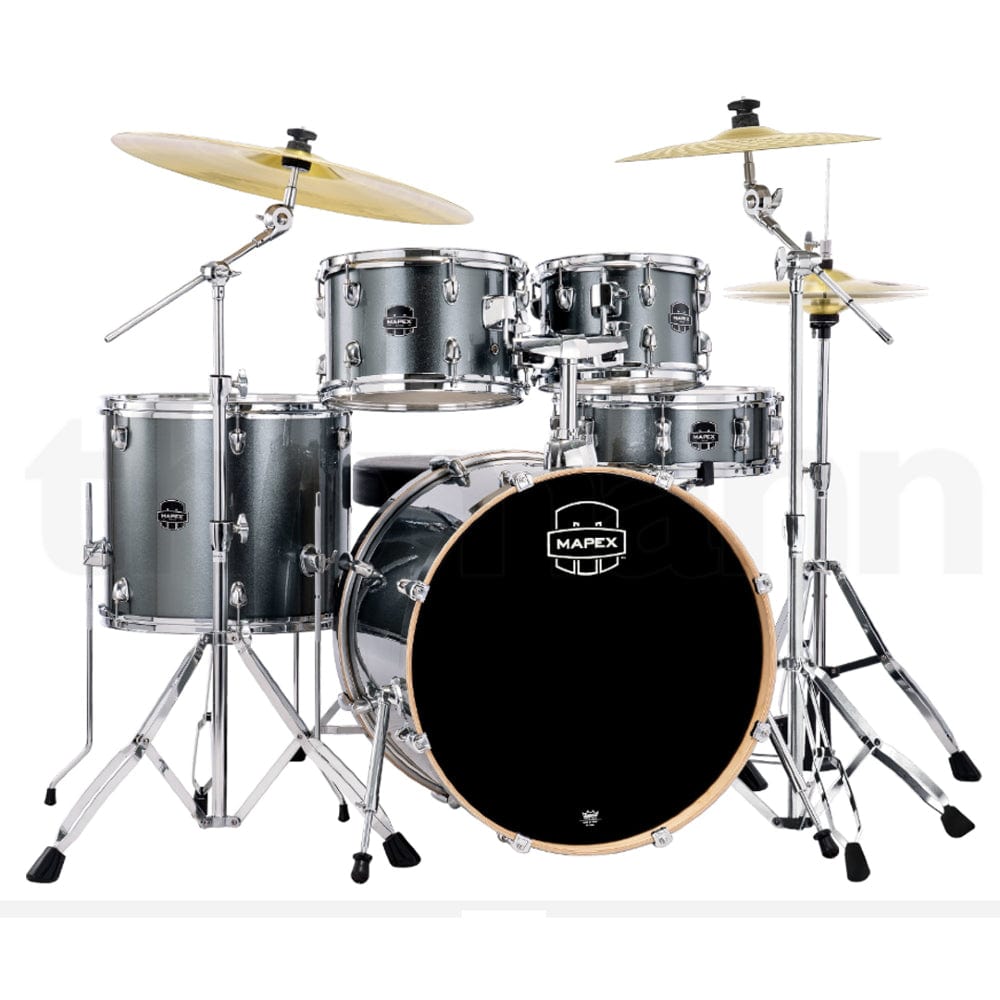 Mapex Acoustic Drum Kits Steel Blue Metallic Mapex Venus Series 5 Piece Acoustic Drum kit