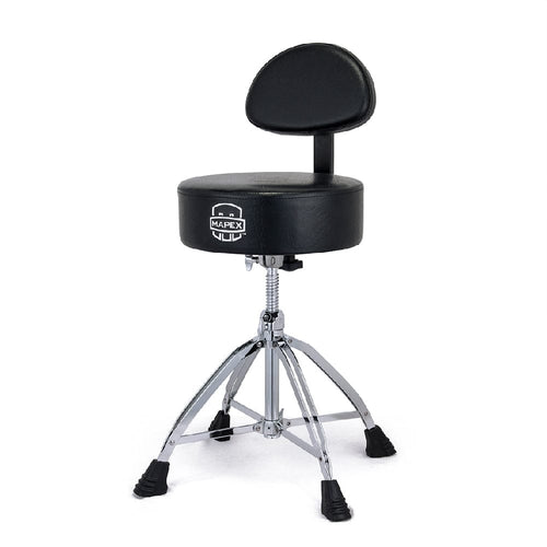 Buy Mapex T870 Round Top Drum Throne with Backrest and Double Braced Quad Legs Online Bajaao