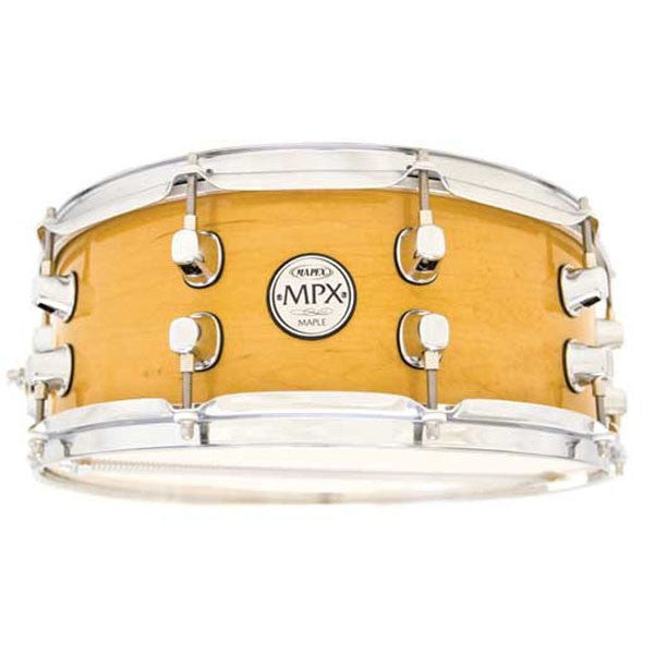Mapex Snares Mapex MPML3600CNL 13x6 Maple Snare Drum with Chrome Fitting Gloss Nat