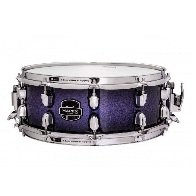 mapex snares mapex saturn mh 14inch x 5.5inch snare - red & blue hybird sparkle
