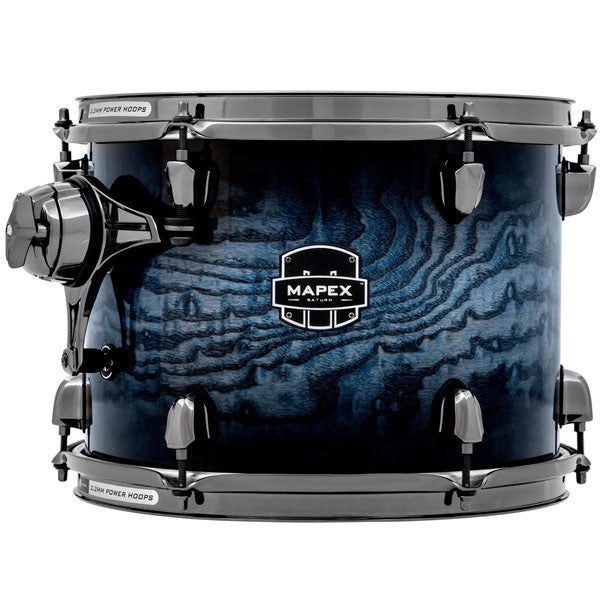 mapex snares mapex saturn mh exotic 10inch x 07inch tom - deep water ash burl