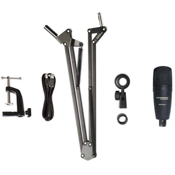 marantz usb microphones marantz professional pod pack 1 usb microphone with broadcast stand and cable