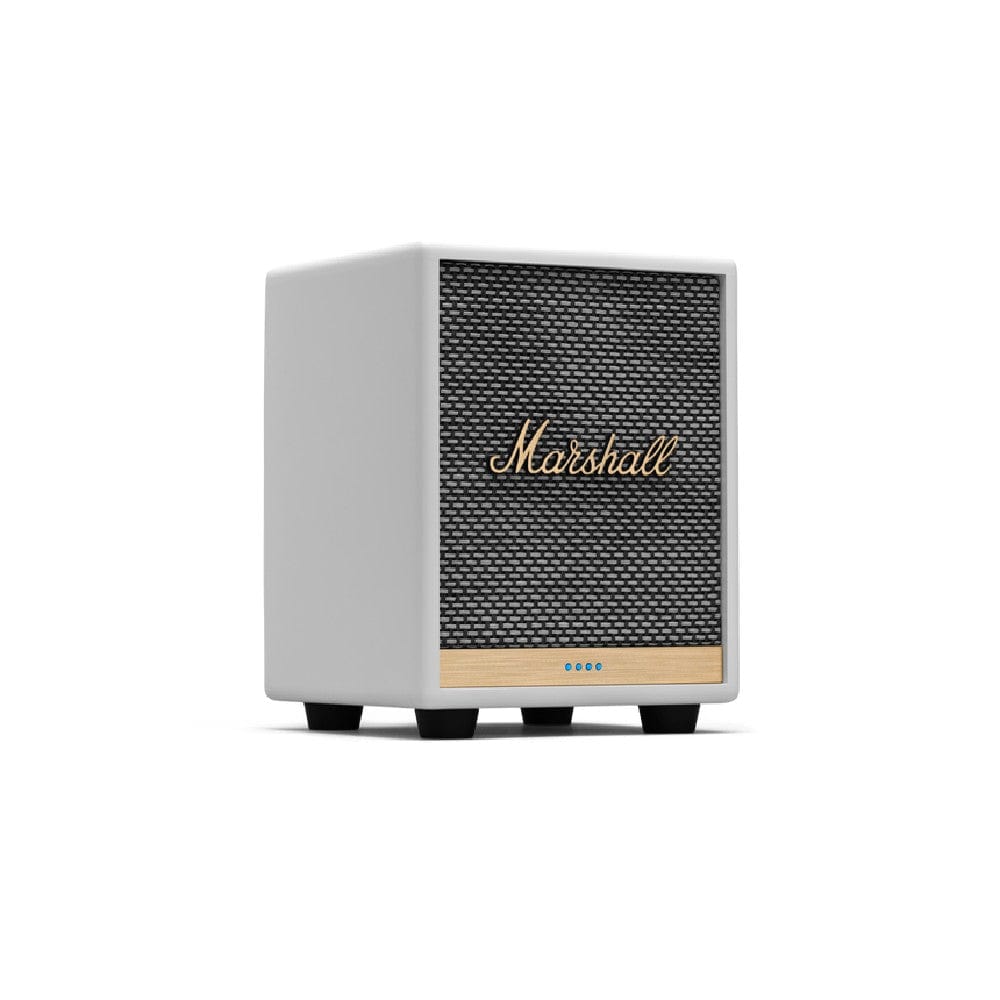 marshall bluetooth speakers white marshall uxbridge home voice speaker with alexa   #color_white