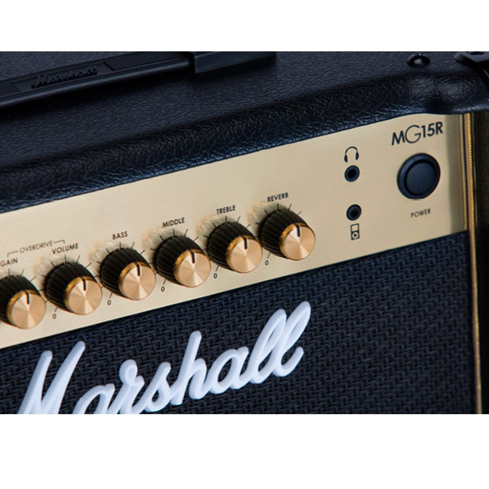 Marshall Guitar Combo Amplifiers Marshall MG-15GFX Gold Series 15-Watts Combo Guitar Amplifier with Effects #color_cream