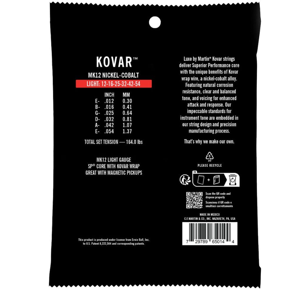 martin acoustic guitar strings martin luxe kovar acoustic guitar strings    #gauage_light---12-54