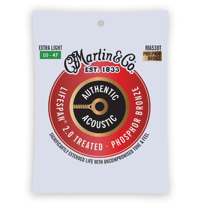 martin acoustic guitar strings martin sp extra light 10-47 phosphor bronze authentic acoustic guitar strings