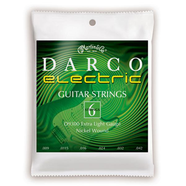 martin electric guitar strings martin d9300 darco nickel wound electric guitar strings extra light - 9-42