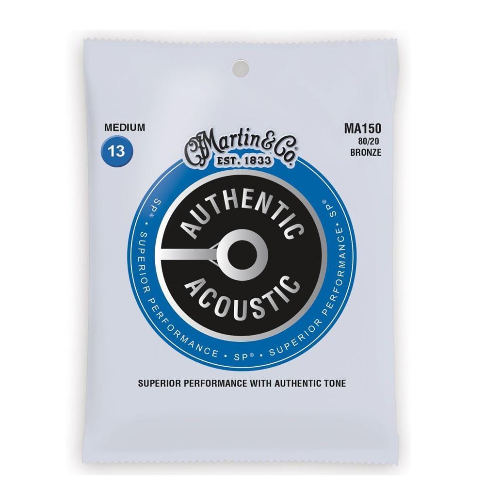Martin Guitars Acoustic Guitar Strings Martin MA150 Original 80/20 Bronze Acoustic Guitar Strings, Medium - 13-56