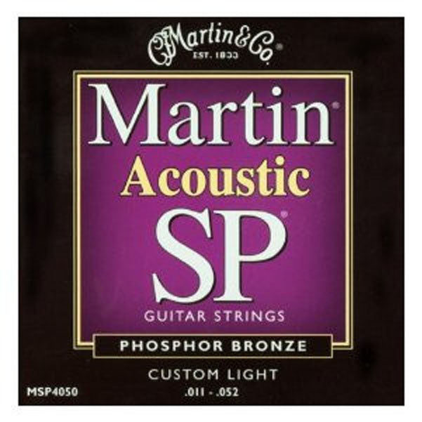 martin guitars acoustic guitar strings martin msp 4050 sp phosphor bronze custom light acoustic strings
