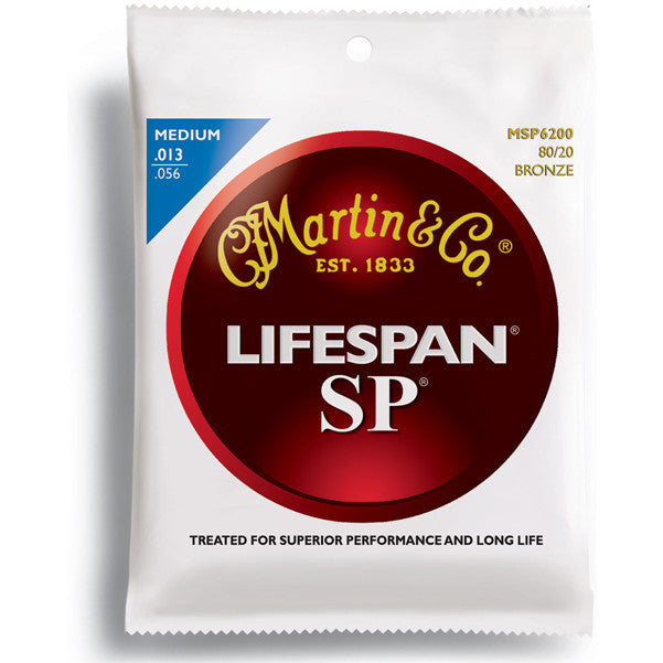 martin guitars acoustic guitar strings martin msp6200 acoustic guitar strings - bronze, medium, 13-56