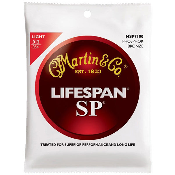 martin guitars acoustic guitar strings martin msp7100 acoustic guitar strings - phosphor bronze, light, 12-54