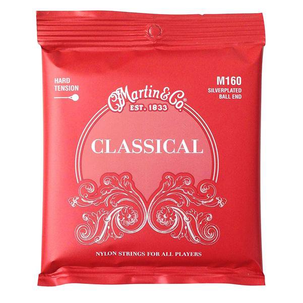 martin guitars classical guitar strings martin m160 silverplated end classical guitar strings high tension - 0.28-0.43
