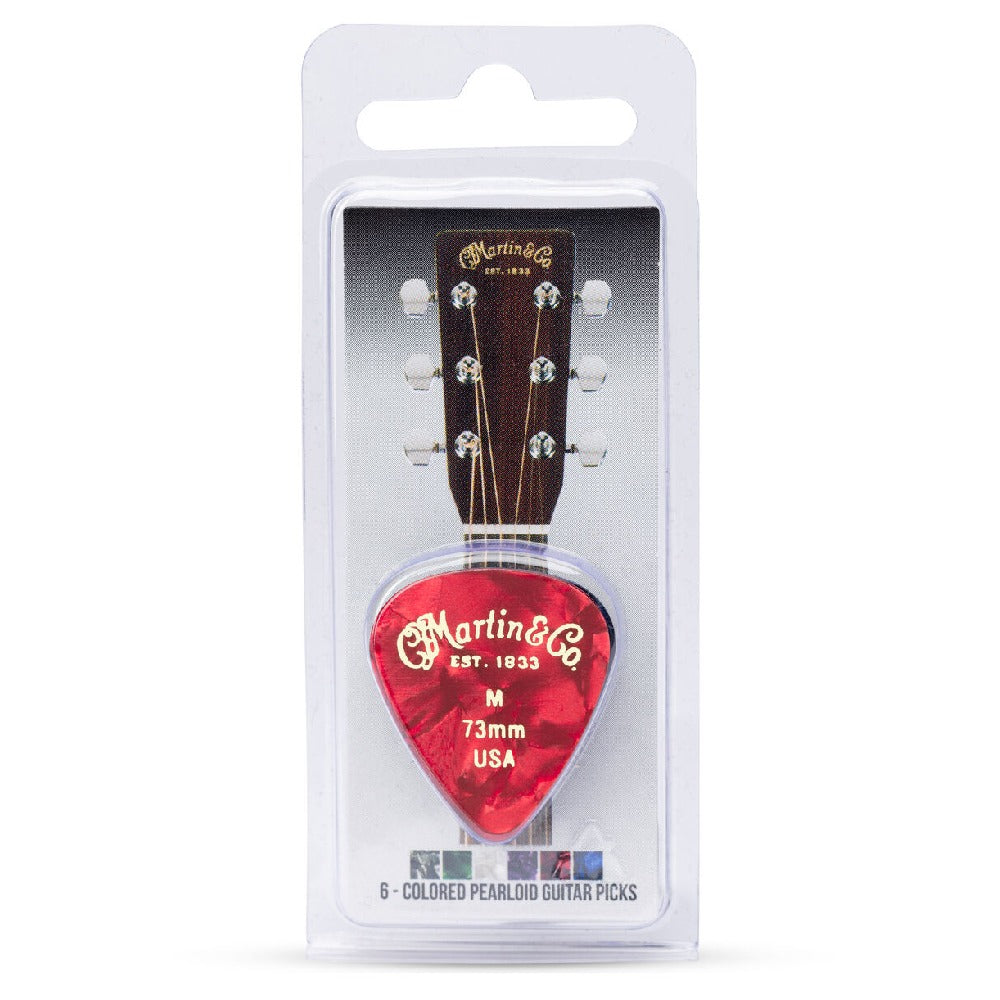 Martin Picks Martin Medium Multi Color Pearloid Pick Pack
