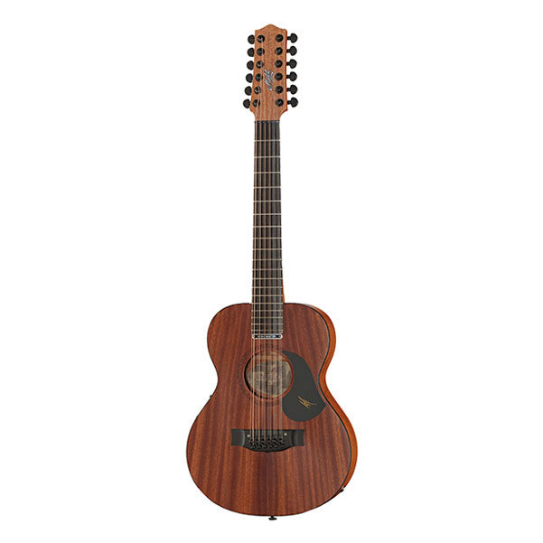 maton electro acoustic guitars maton mini emm12 mahogany dreadnought electro acoustic guitar - natural matte