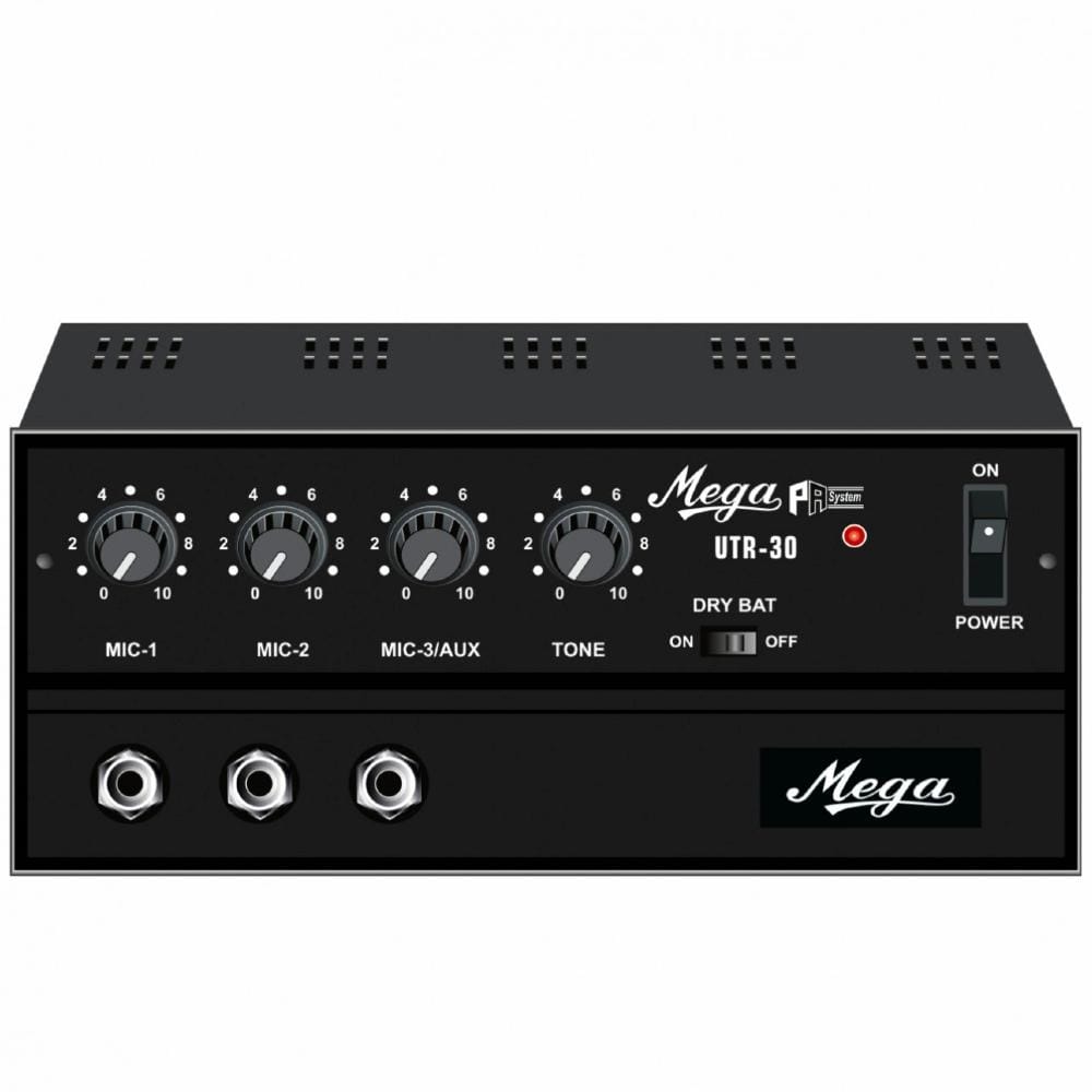mega power amplifiers mega utr-30 low power mixer amplifier