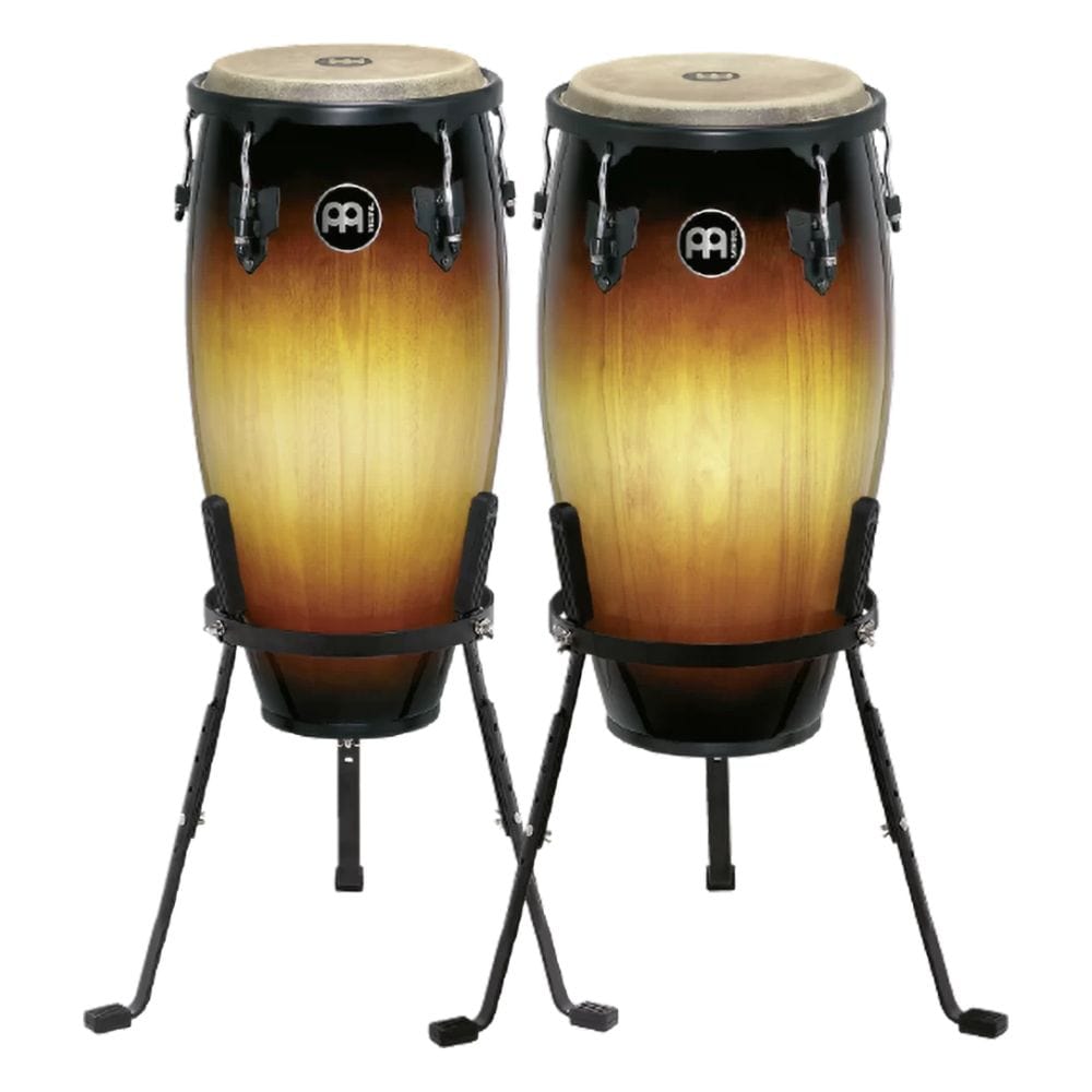 Meinl Congas Vintage Sunburst Meinl Percussion HC512 Headliner Series 11" & 12" Conga Set with Stand 