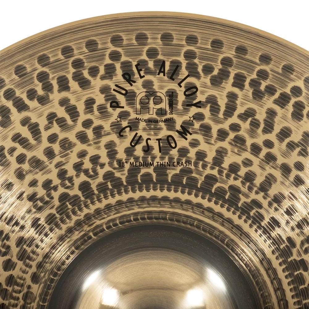 meinl Crash Cymbals Crash Cymbal Meinl Cymbals PAC18MTC Pure Alloy Custom 18 Inch Medium Thin Crash Cymbal
