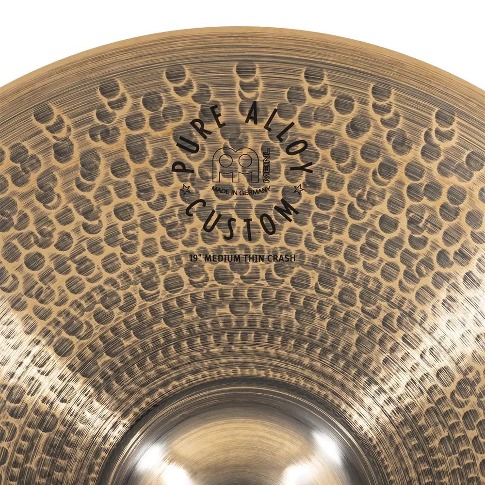 meinl crash cymbals crash cymbal meinl cymbals pac19mtc pure alloy custom 19 inch medium thin crash cymbal   