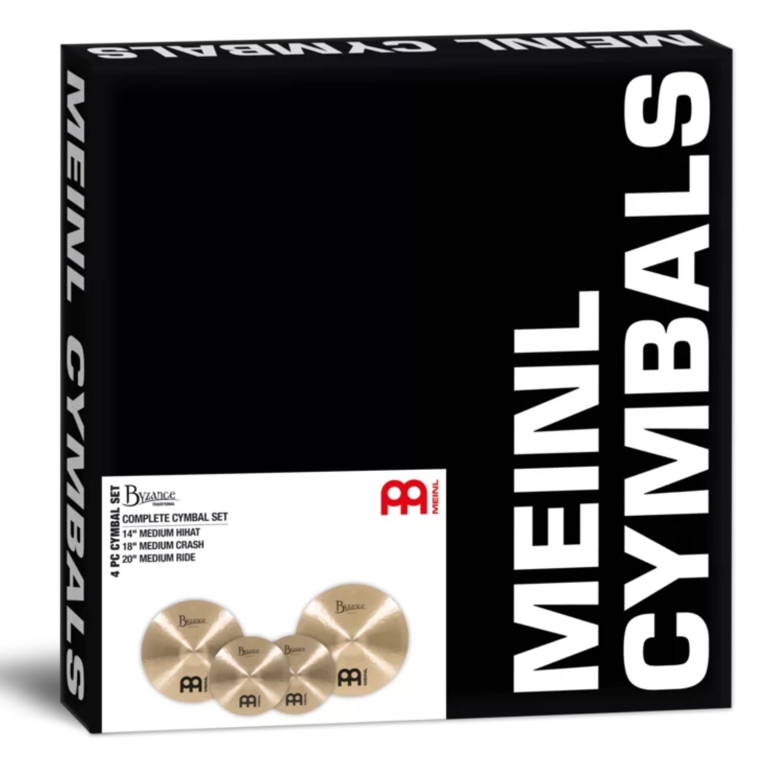 Meinl Cymbal Packs Meinl BT-CS1 14",18",20" Byzance Traditional Cymbal Set - Pack of 4