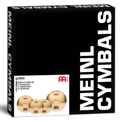 Meinl Cymbal Packs Meinl CC-CS1 Classics Custom Brilliant 14"HiHat 18"Crash 20" Ride Cymbals Set