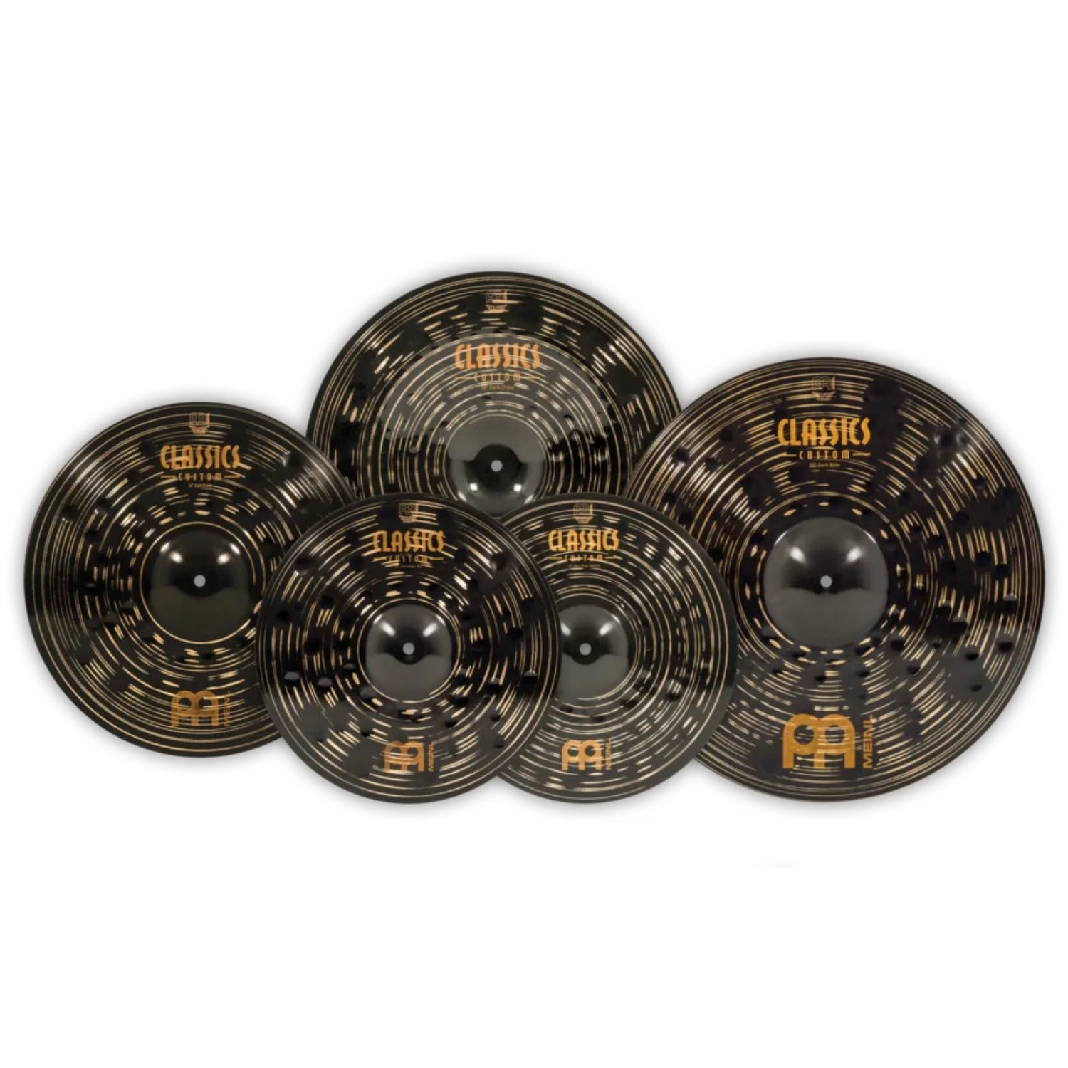 Meinl Cymbal Packs Meinl CCD-CS1 Classics Custom Dark 14"HH 16"Cr 18"Ch 20"Rd Cymbals Set