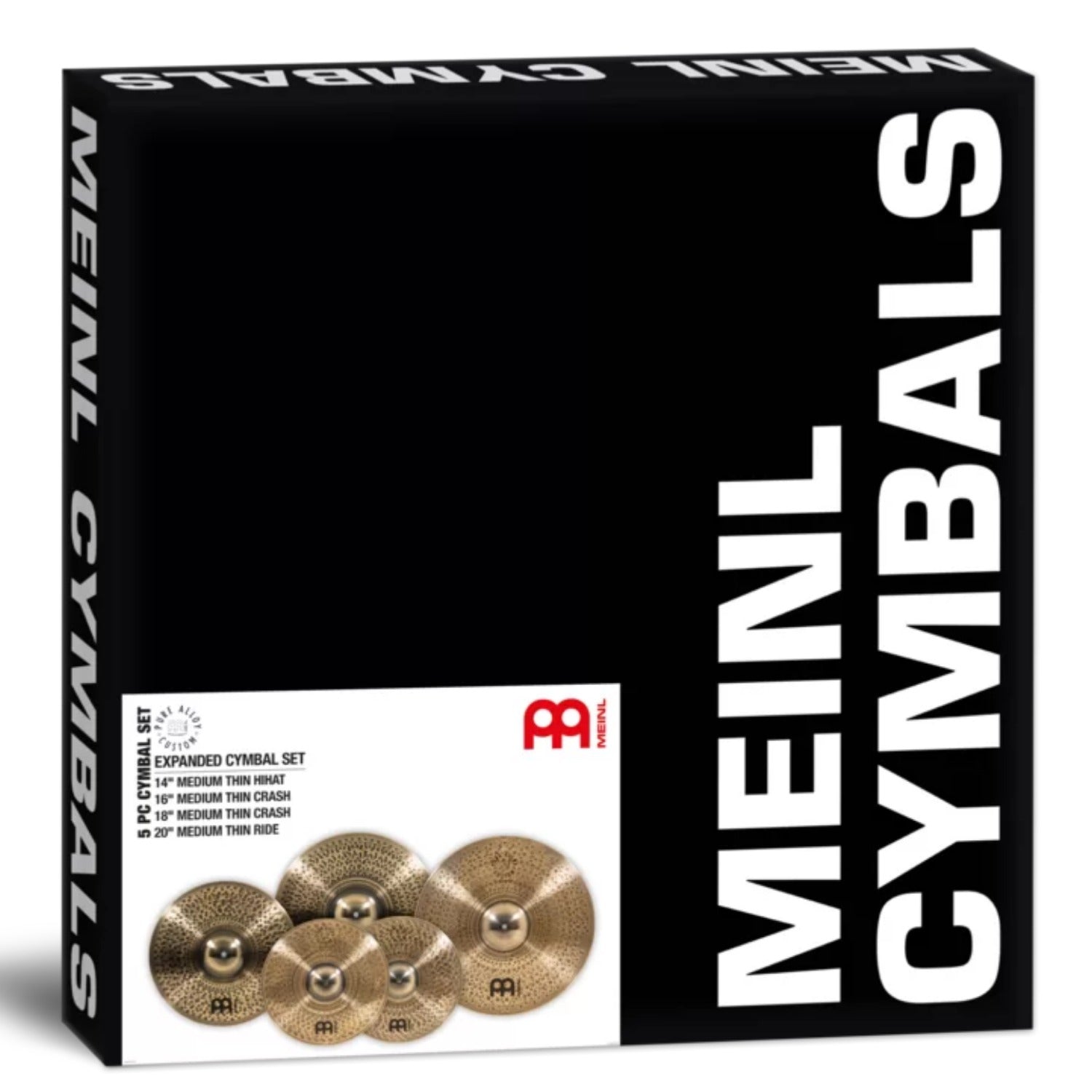 Meinl Cymbal Packs Meinl PAC14161820 Pure Alloy Custom 14"HH 16"Cr 18"Cr 20"R Cymbals Set