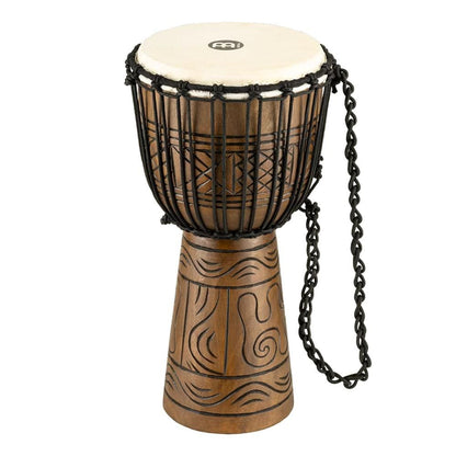 meinl djembes brown meinl percussion headliner series 10 inch rope tuned wood artifact djembe   