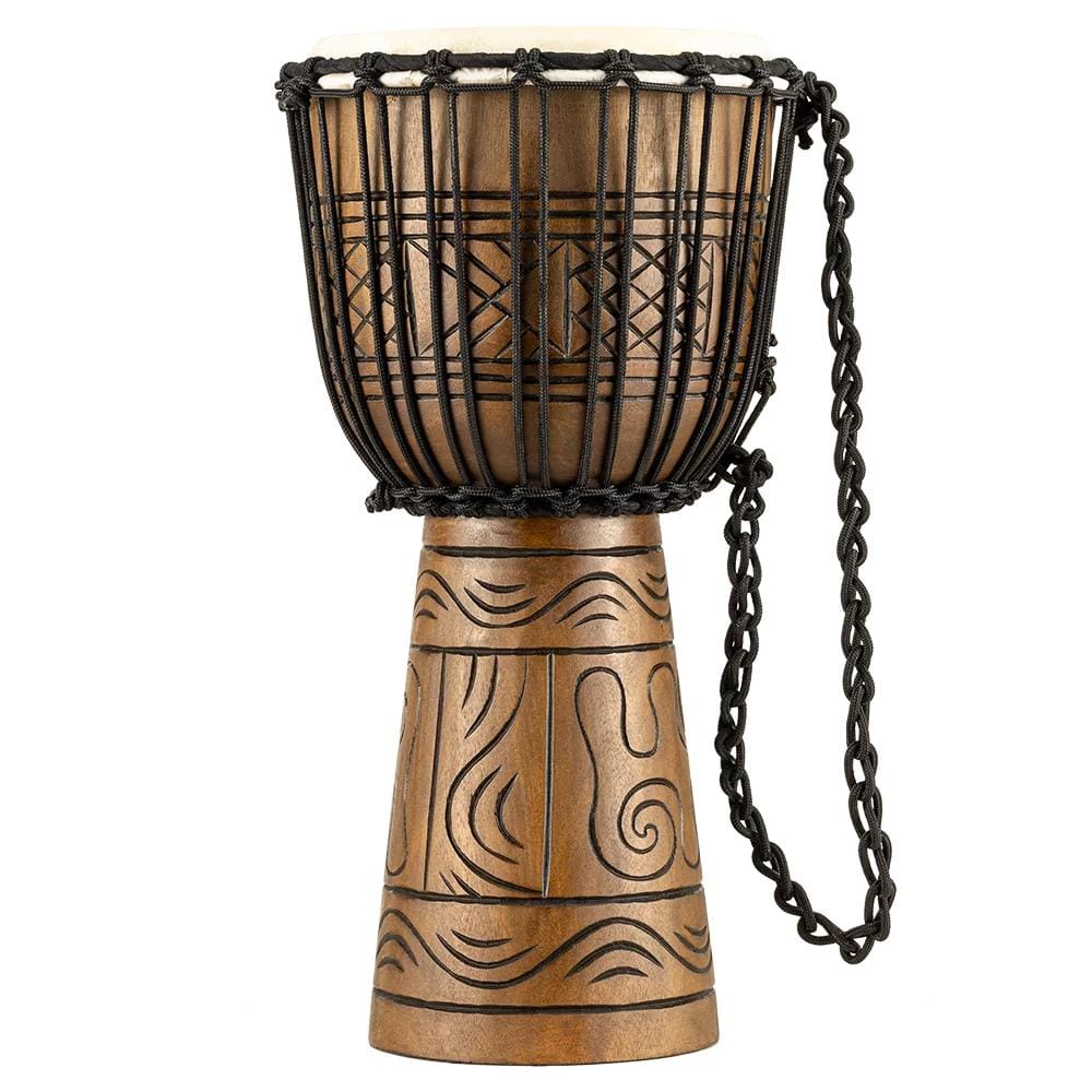 meinl djembes brown meinl percussion headliner series 10 inch rope tuned wood artifact djembe   