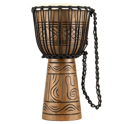 meinl djembes brown meinl percussion headliner series 10 inch rope tuned wood artifact djembe   