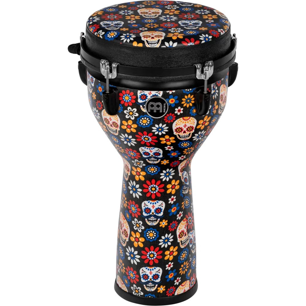 Meinl Djembes Day of the Dead Meinl JD10 10" Designed Head Jumbo Series Synthetic Djembe #color_day-of-the-dead