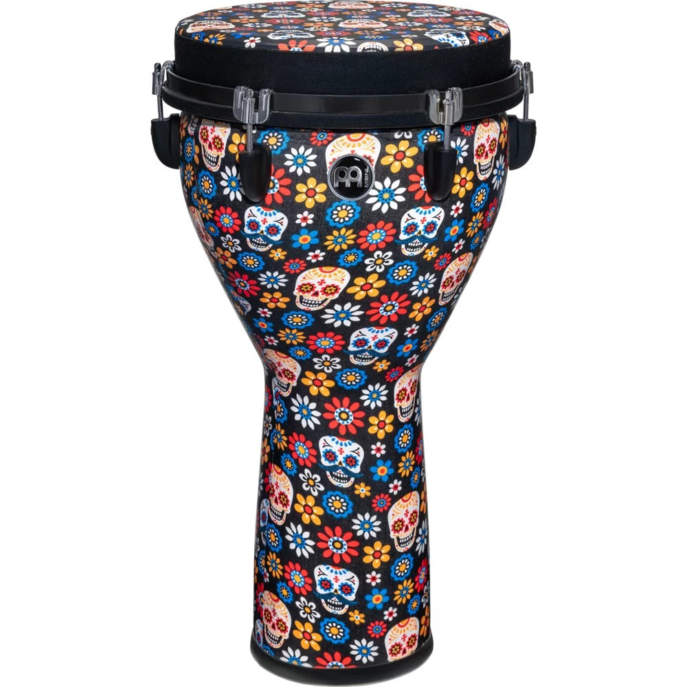 Meinl Djembes Day of the Dead Meinl JD12 12" Designed Head Jumbo Series Synthetic Djembe