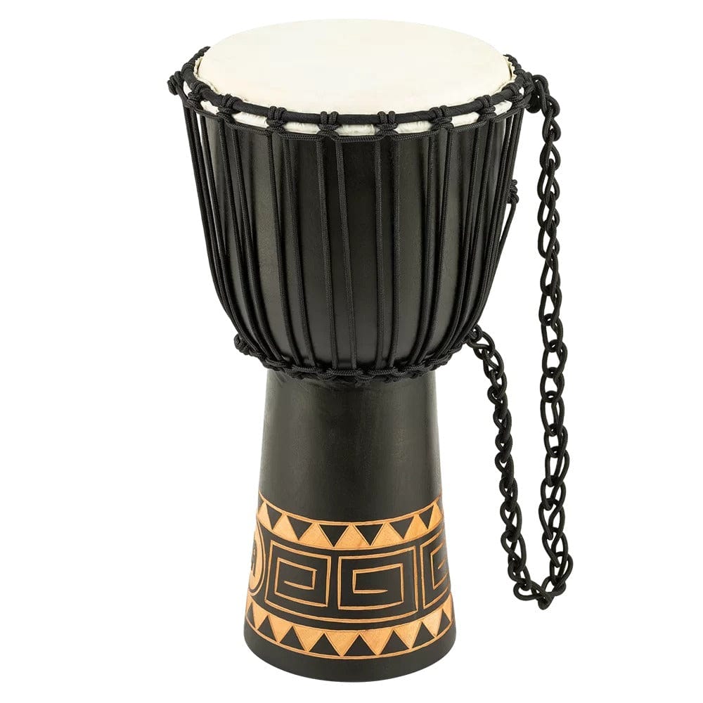 meinl djembes meinl hdj1-m 10" headliner series congo series rope tuned djembe - dark brown
