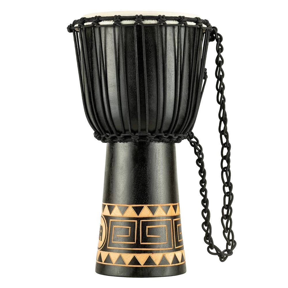meinl djembes meinl hdj1-m 10" headliner series congo series rope tuned djembe - dark brown