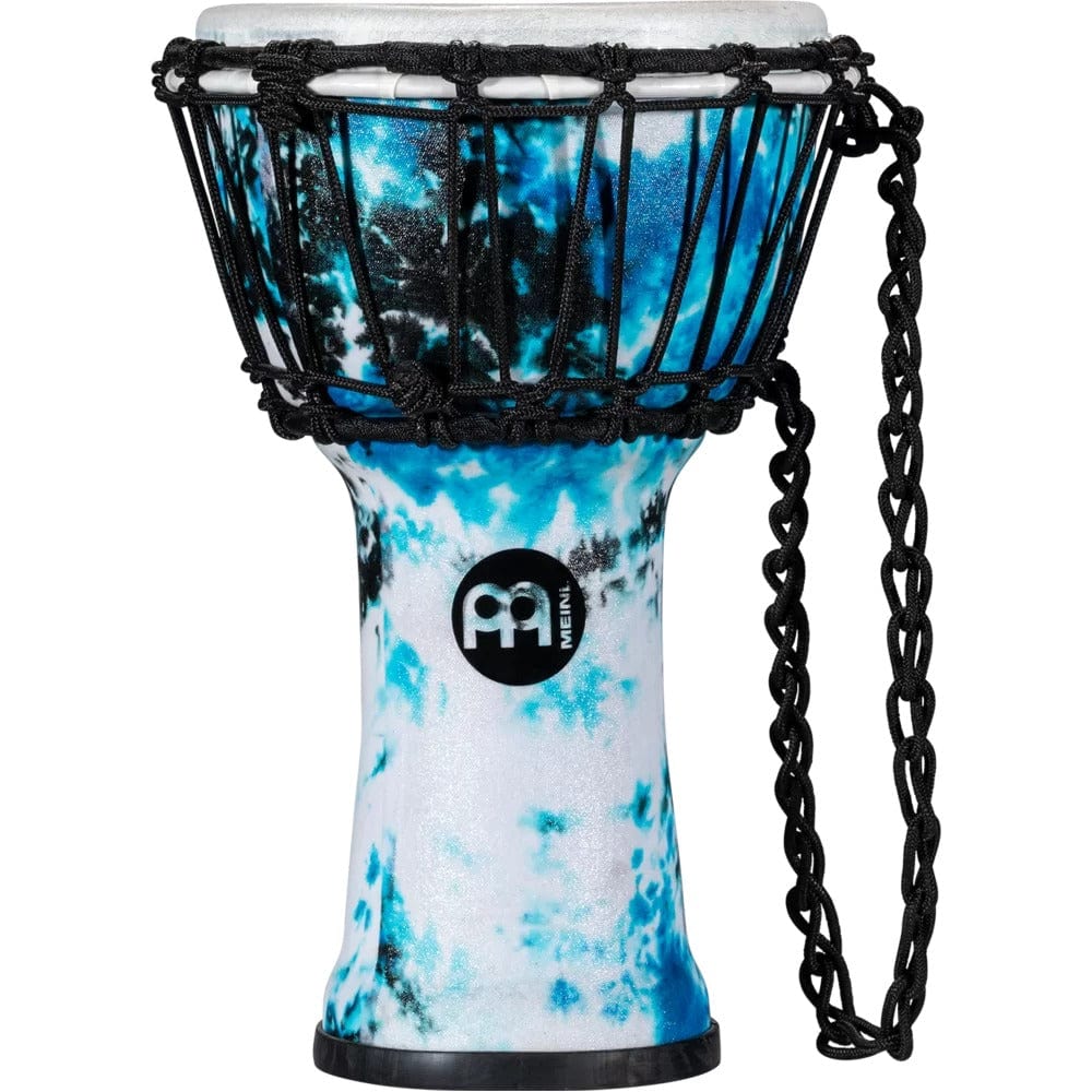 meinl djembes meinl jrd-gb 7" jr. series synthetic djembe - galactic blue tie dye