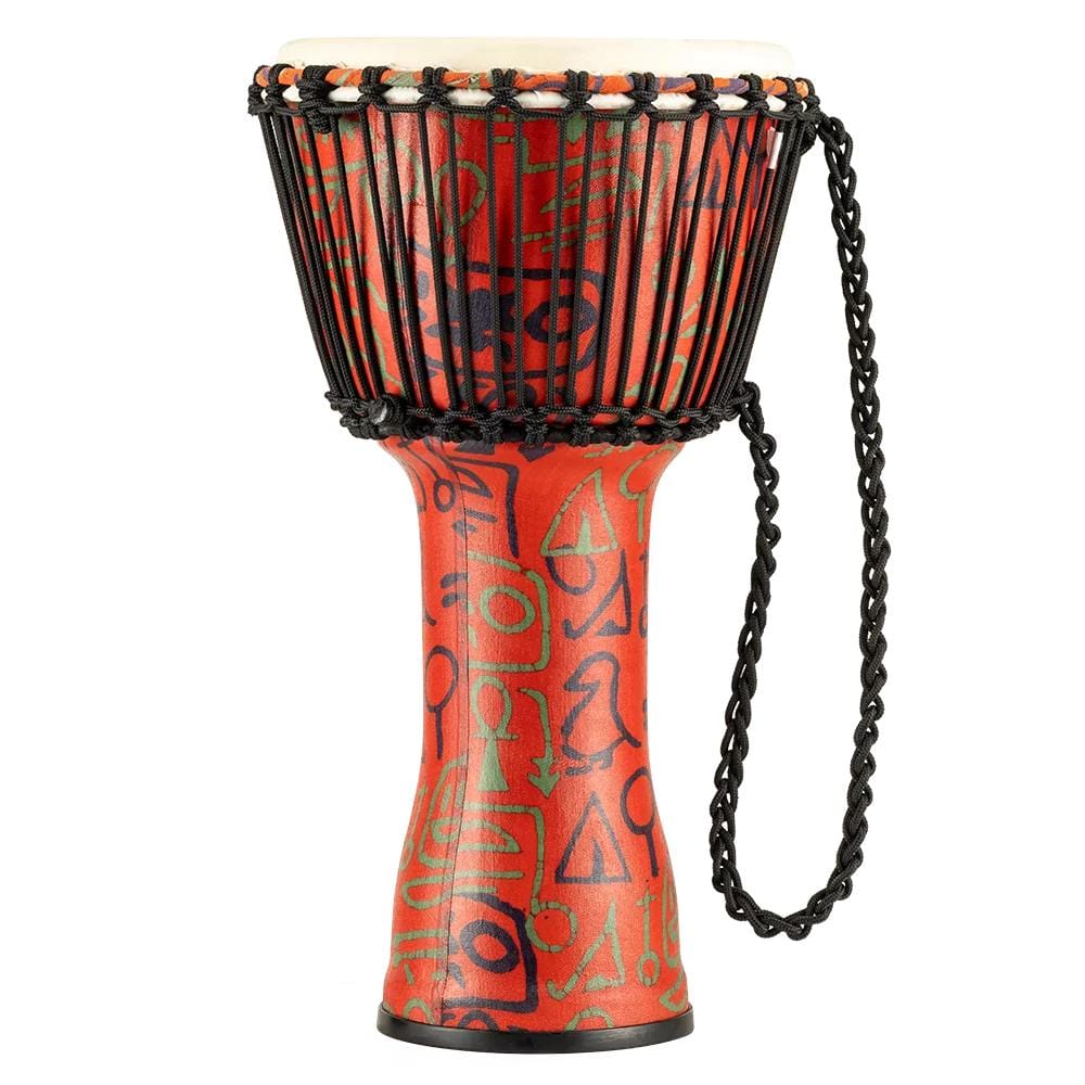 meinl djembes pharaohs script meinl percussion travel series pharaoh's script 10 inch rope tuned djembe   