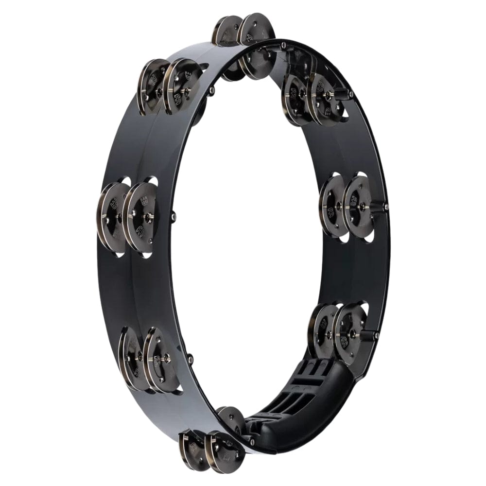 Meinl Tambourines Black Meinl Percussion Headliner Series 10 Double Row Stainless Steel Jingles Tambourine