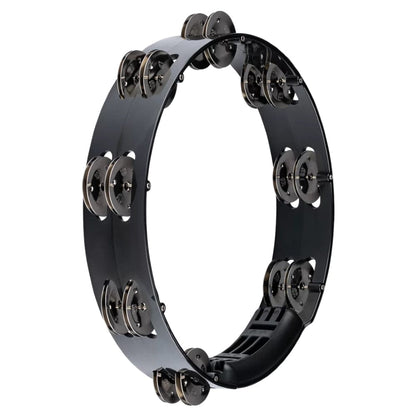Meinl Tambourines Black Meinl Percussion Headliner Series 10 Double Row Stainless Steel Jingles Tambourine