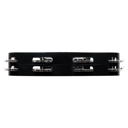 Meinl Tambourines Black Meinl Percussion Headliner Series 10 Double Row Stainless Steel Jingles Tambourine
