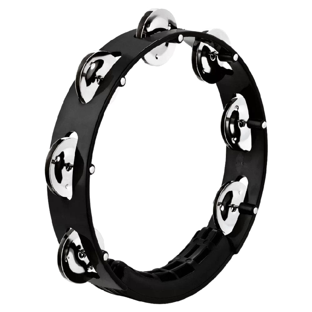 meinl tambourines black meinl percussion headliner series 8 single row stainless steel jingles tambourine   