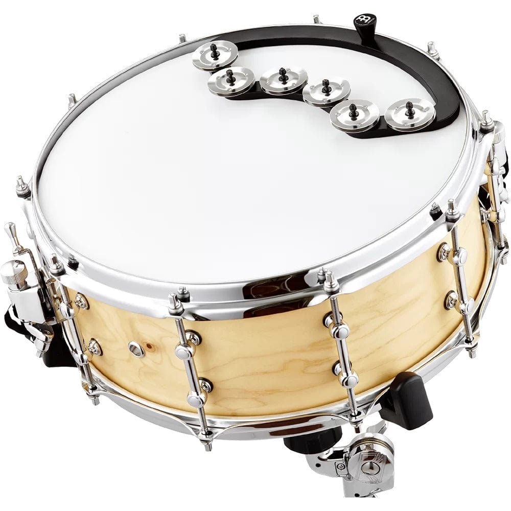 meinl tambourines meinl bbta2-bk backbeat for 13" to 14" drums stainless steel jingles tambourine