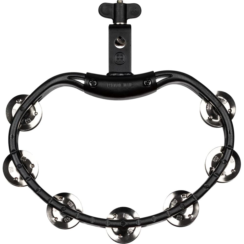 meinl tambourines meinl htmt2bk headliner series mountable stainless steel jingles tambourine - black