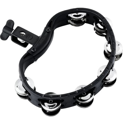 meinl tambourines meinl htmt2bk headliner series mountable stainless steel jingles tambourine - black