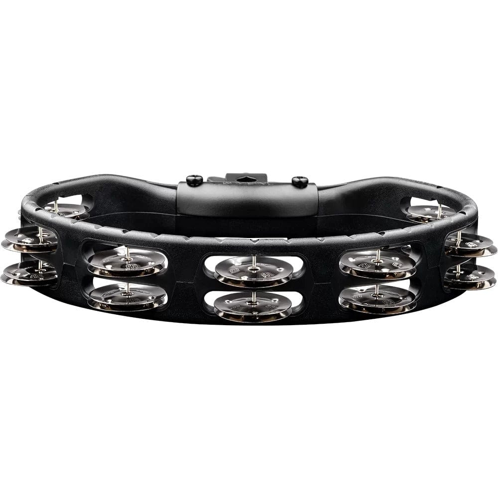 meinl tambourines meinl htmt2bk headliner series mountable stainless steel jingles tambourine - black