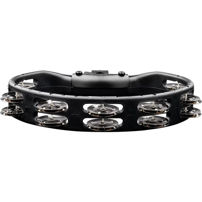 meinl tambourines meinl htmt2bk headliner series mountable stainless steel jingles tambourine - black