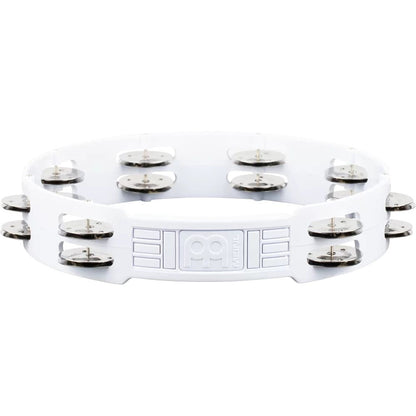 meinl tambourines meinl htt10wh 10" headliner series plastic stainless steel jingles 2 rows tambourine - white