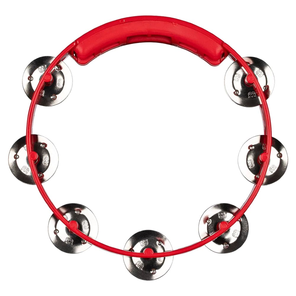 meinl tambourines meinl percussion headliner series 8 single row stainless steel jingles tambourine   #color_red